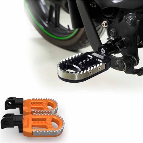 Motorrad Fußstütze Motorrad-Fußrasten Für Aprilia Dorsoduro 900 (2017, 2018, 2019, 2020, 2021, 2022, 2023) Vordere Fußrasten(Orange)