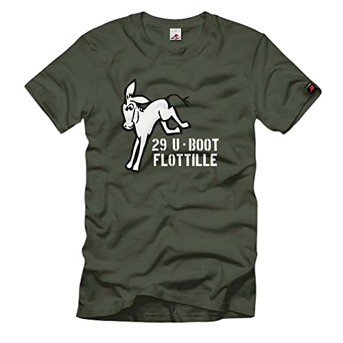 T-Shirt U-Boot U29 Flottille Vert Medium Confortable Thème Marine