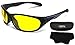 Produktbild I-Sential Nachtsichtbrille Auto Fahren Matt Scharwz, Gelben Gläser Nachtsicht Brille Sonnenbrille + Fall und Tuch