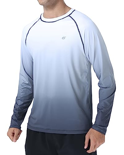 Image of Satankud Men's Swim Shirts Rashguard Sun Shirt UPF 50+ UV Sun Protection Outdoor Long Sleeve T-Shirt Swimwear