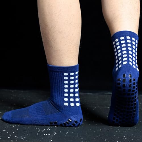 US 3-6 Pairs Sport Socks Anti Slip W/Grip Soccer Boy Football Basketball Sock3