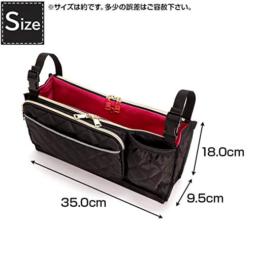 最安値 Monloulou モンルル ベビーカー バッグ ベビーカー用バッグ アクセサリー おしゃれ 小物入れ 収納 荷物入れ ブラック の価格比較