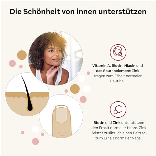 Doppelherz Haut + Haare + Nägel Gums - mit Vitaminen & Mineralstoffen - Zink unterstützt den Erhalt normaler Haut, Haare und Nägel - vegan - ca. 60 Weichgummis 3