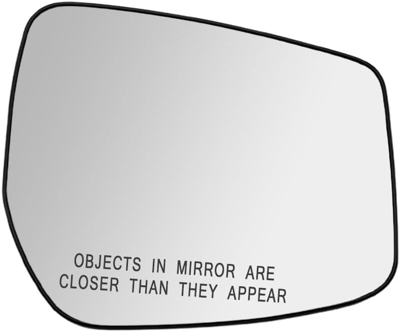 Passenger Side Mirror Glass with Backing Plate Compatible with Nissan Versa Sedan 2015-2019, Versa Note 2014-2019, RH Side View Glass Replacement, Replaces OE 96365-9KK0A, NI1325127, Non-Heated