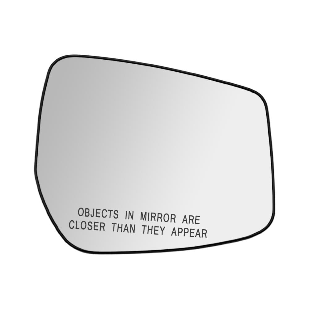 Passenger Side Mirror Glass with Backing Plate Compatible with Nissan Versa Sedan 2015-2019, Versa Note 2014-2019, RH Side View Glass Replacement,
