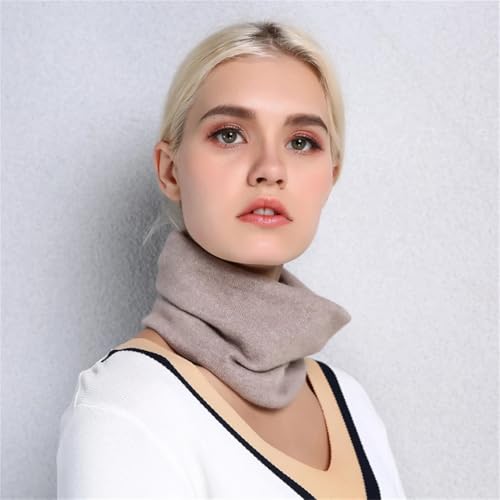 Women Cashmere Ring Scarves Neck Cover Wraps Soft Warmer Single Loop Wool Collar Female Solid Color Scarf3