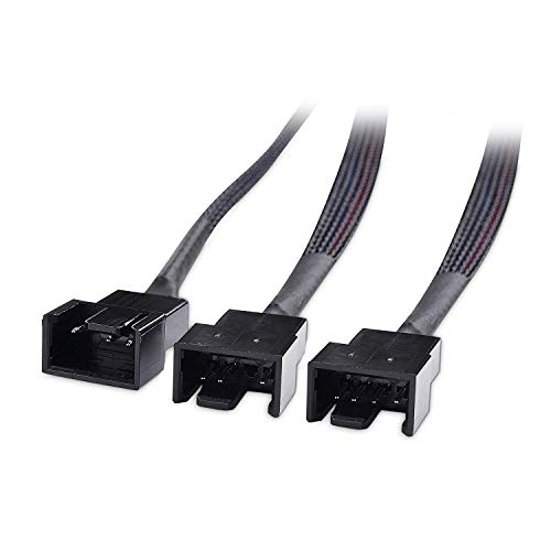 Cable Matters Pacco da 2 Cavo di Ventola Splitter 4 Pin 1 a 3 PWM – 12 Pollici