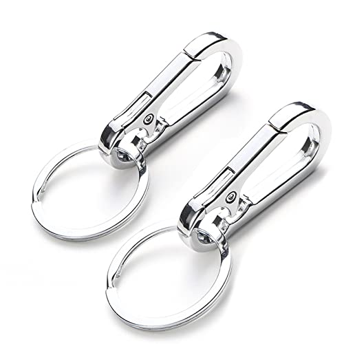 2 Pack Dog Tag Clips, Stainless Steel Heavy Duty Quick Clips With Rings, Easy Change Pet Id Tag Holder For Dog Cat Collars And Harnesses #TOP2