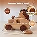 DadCarved Hedgehog Pull-Along Toy | Musical Wooden Pull Toy with Wooden Grip Ring | Natural Drumming Sound for Toddlers 1.5+ Years