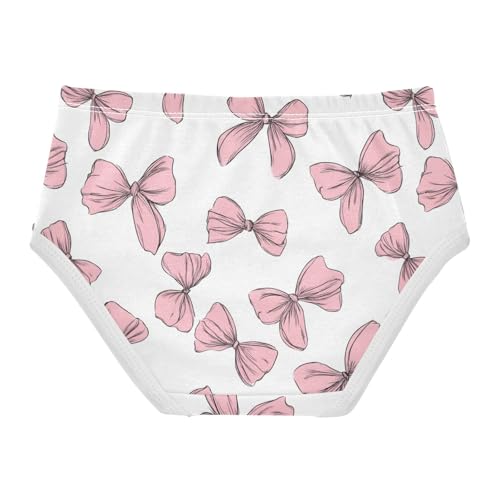 Wusikd Cute Pink Bows Girls' Underwear Cotton Girls Briefs Soft Toddler Underwear 2T2