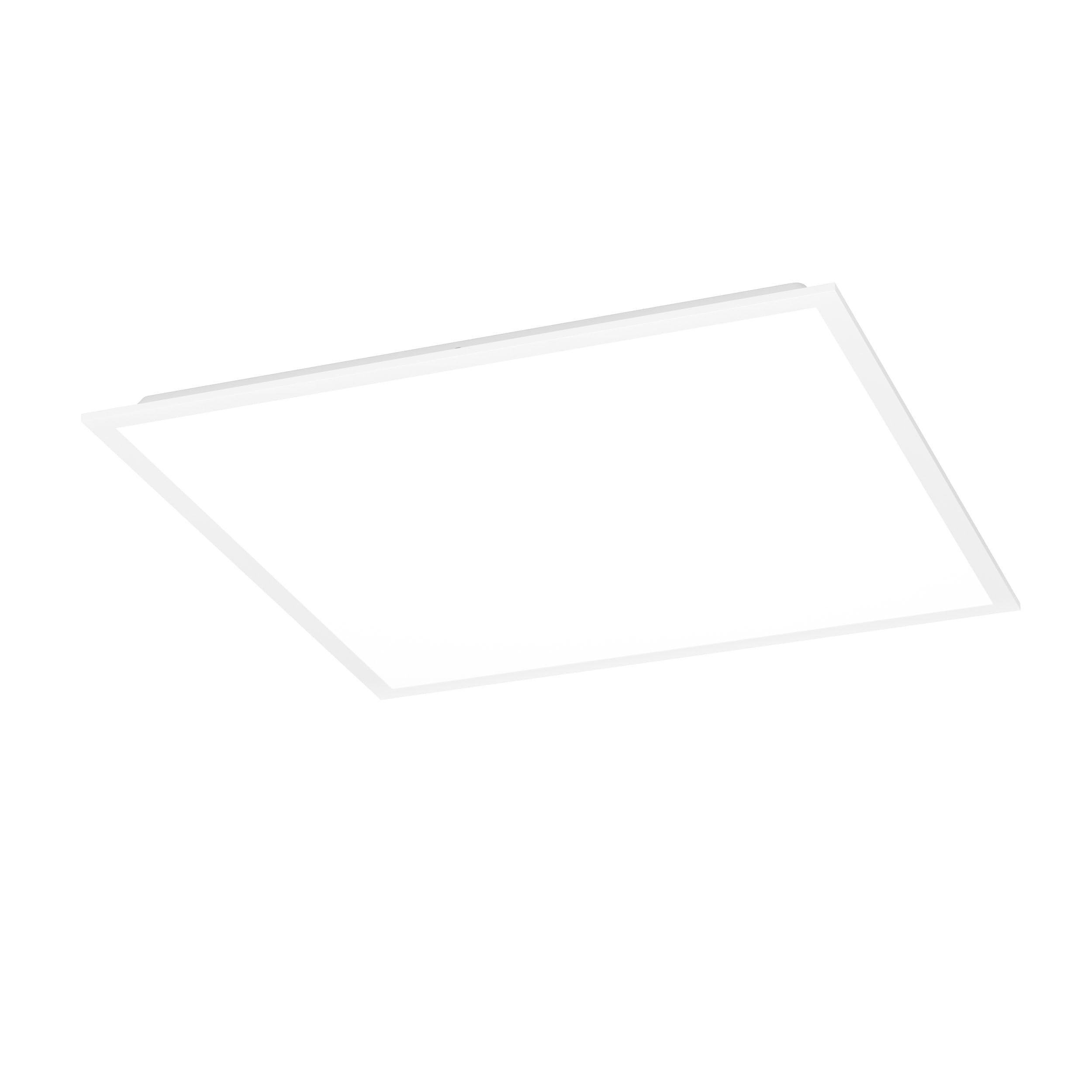 Eglo Pannello a LED Moradillo, lampada da soffitto piatta in metallo bianco | e plastica, colore luce: bianco caldo/bianco neutro/bianco freddo, 60 x 60 cm