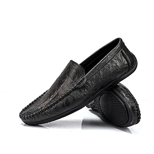 Loafers for Men Moccasins Shoes Round Toe Simple Vegan Leather Flexible Flat Heel Comfortable Classic Slip-ons3