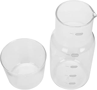 Cabilock Sypialnia Karafka Wodę Japoński Styl Ciepłej Zimnej Mleko Napój Dzbanek Ze Skalą Szkło Płyn Do Płukania Jamy Ustnej Butelka Kubek Do Domu Kuchnia