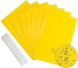 🏷【Conveniente para combinar】: Este atrapa moscas amarillo viene con 30 Corbatas, lo que permite a los usuarios fijarlo en la posición deseada, lo que facilita su uso.