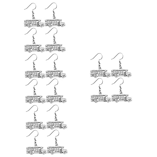 Boucles d'oreilles bus argent et porte-clés de voiture : cadeau idéal pour femme chauffeur
