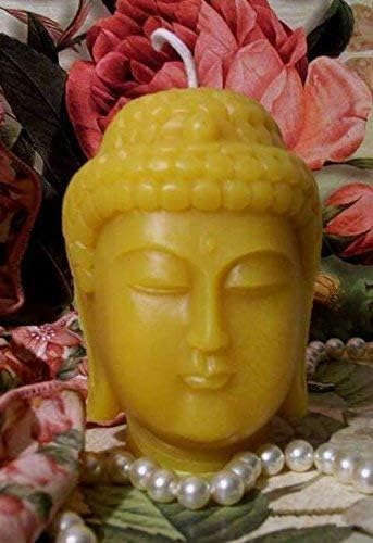 Beeswax Buddha Head Candle Yoga