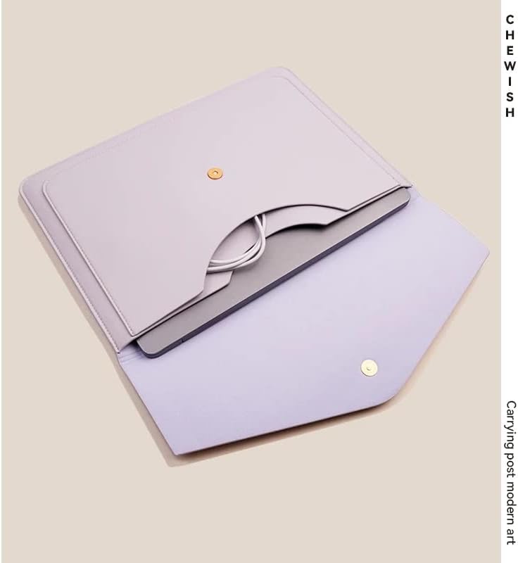 Laptop Sleeve for Pro Air 13/15/16 PU Leather Computer Bag Business Casual(D,New 13.3 Macbook Air) image 3