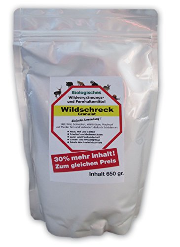 Preisvergleich Produktbild Wildschreck Granulat 10290 - biologisches Wildvergrämungs- und Fernhaltemittel 650g