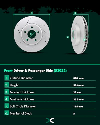 Image of SCITOO Brake Kits Front Rear Brake Rotors Brake Pad:53022;53021;D1056;D1057 | Fit For Chrysler For 300 2005-2023,For Dodge For Challenger 2010-2018 2020-2023,For Charger 2006-2018 2020-2023