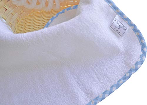 Image of Channing & Yates - Premium Baby Washcloths - (6-Pack) Organic Baby Wash Cloths - Thick, Soft, Plush - Great for Eczema - Face Washcloths (Blue on White)
