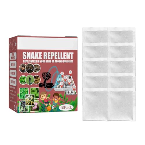TOPINCN 10 Stück Schlangenabwehrmittel, Natürliche Kräuterformel, Wirksam Gegen Schlangen, Sicher für den Einsatz Im Freien, Camping, Rasen, Garten (10er Pack)