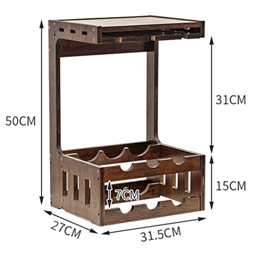 Soporte para botellas de vino de madera 3 niveles 6 botellas miniatura 7