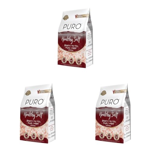 Image of Puro Healthy Salt || Rock Salt || 1 kg (Crystal), 100% Natural, Low Sodium, with Natural Minerals (Pack of 3)