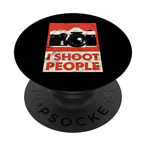 Vintage Photographer DSLR Camera Lens I Shoot People Analog PopSockets Grip and Stand for Phones and Tablets