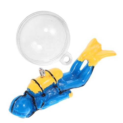 Hohopeti フローティングダイバー 室内装飾品 屋外像 裾飾り 爬虫類水槽のランプシェード 水族館の装飾 鶏の像 屋外装飾 装身具の装飾 花輪うさぎ ユニークな彫像 人工装飾 動物の装飾 樹脂