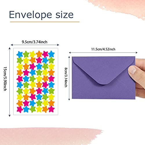 Dingfeng 70 Pcs Mini Envelopes, Small Envelopes for Gift Cards Tiny Coloured Cards and Mixed Cute Envelope Card - Image 2