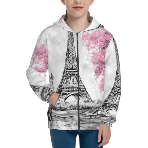 Funny Hoodies Sweatshirt Teen Boys Girls Zip Up Pullover Jacket with Pockets for Sports2