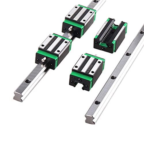 HGR15 Rail de guidage linéaire 1500 mm + 4 blocs de roulement - Glissière linéaire de précision pour routeurs CNC à faire soi-même, tours, fraises - Système de contrôle de mouvement haute performance