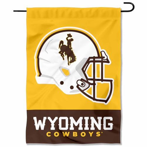 Wyoming College University Cowboys Football Helmet Garden Yard Flag