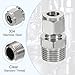 PATIKIL 1/2NPT x 10mm 304 Stainless Steel Compression Tube Fitting, Double Ferrules Compression Tube Fitting Straight Adapter Connect