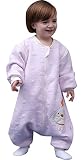 CYUURO Early Walker Sleeping Bag Removable Sleeve Baby Wearable Blanket with Feet Autumn&Winter