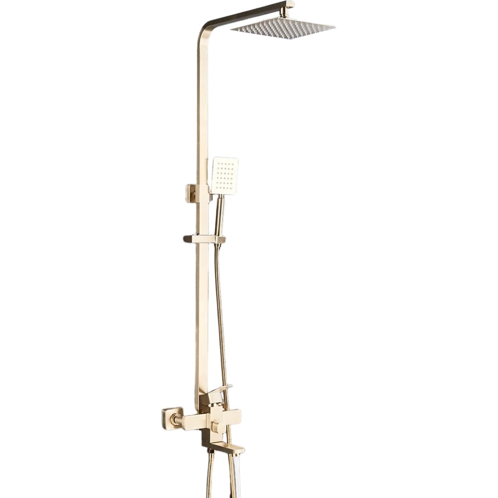 Ensemble de douche pour salle de bain anti-calcaire avec robinet d'eau chaude et froide