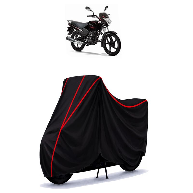 Image of Tvs Sport 100 Water Resistant Bike Cover for All Motorcycles & Rain | Heavy Duty Taffeta Fabric | UV Protection, Dustproof, Scratchproof | All Weather Two Wheeler Body Cover with Elastic Bottom