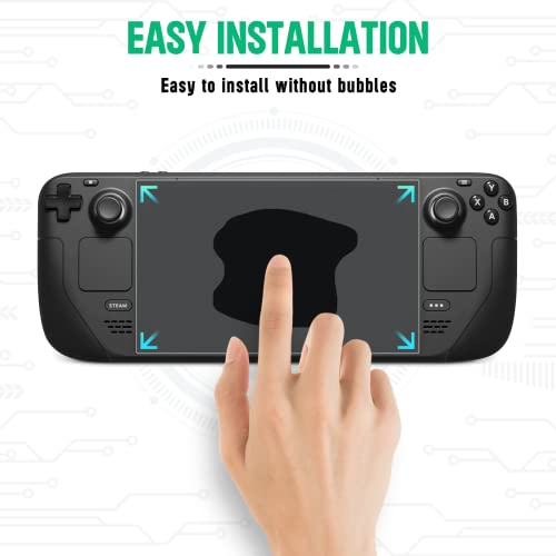 Ambison Matte Glass Screen Protector Designed For Steam Deck 7Inch, [2 Pack] Premium Anti Glare Glass/Full Coverage/Fingerprint Free/9H Hardness/Anti Scratch/Ultra Sensitive/Easy Installation #TOP5