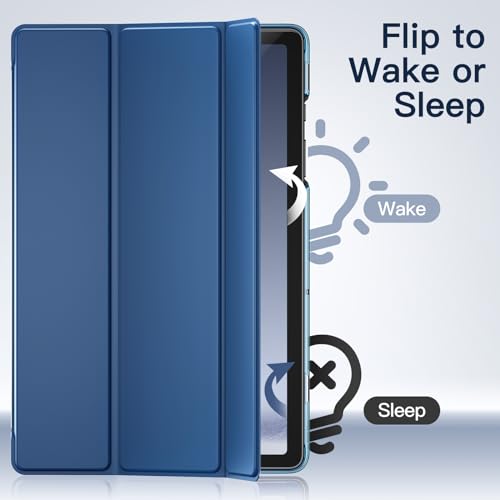 Image of JETech Cover Case for Samsung Galaxy Tab A9+ / A9 Plus 11-Inch 2023, Slim Translucent Back Tri-Fold Folio Stand Protective Tablet Cover, Auto Wake /Sleep (Navy)
