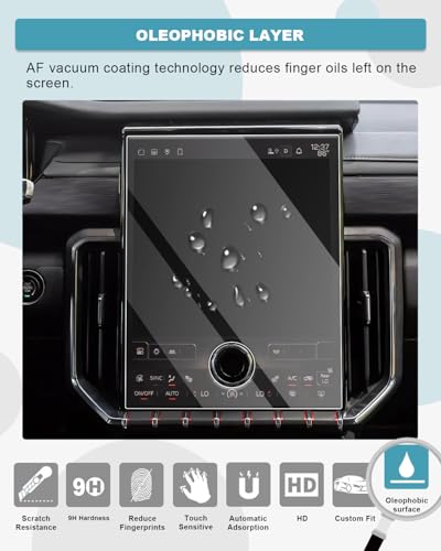 Image of CDEFG for 2024 2025 2026 GMC Acadia Screen Protector 15 inch Tempered Glass | for 2024 2025 2026 GMC Acadia Elevation AT4 Denali Accessories 15-Inch Screen Cover 9H Hardness HD Clear