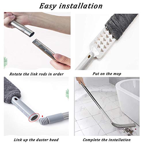 Gap Cleaning Brush, Under Appliance Duster, Extendable Duster Retractable And Washable, Microfibre Feather Dusters Reusable For Home Bedroom Kitchen Cleaning Brush #TOP5