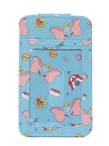 Image of Disney Dumbo Card Holder Women Slim Wallet Blue Grey | Small