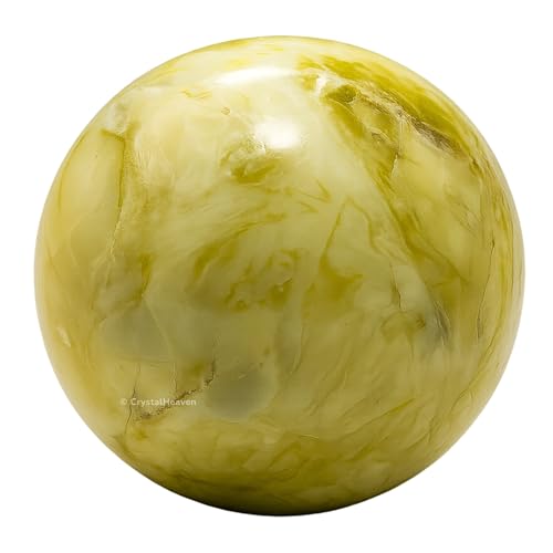 Image of Certified Serpentine Crystal Ball for Meditation - Premium Crystal Vastu Items for Home and Feng Shui Items for Good Luck - Ideal for Pooja Supplies and Spiritual Practices (2 inch Inch)