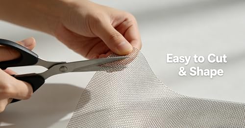 Image of 24 Mesh 304 Stainless Steel Mesh Roll, 0.19mm Fine Wire Screen 30x120cm, Rustproof Hardware Cloth for Home Vent, Window Screen, Garden Pest Control, HVAC Filter & DIY Projects