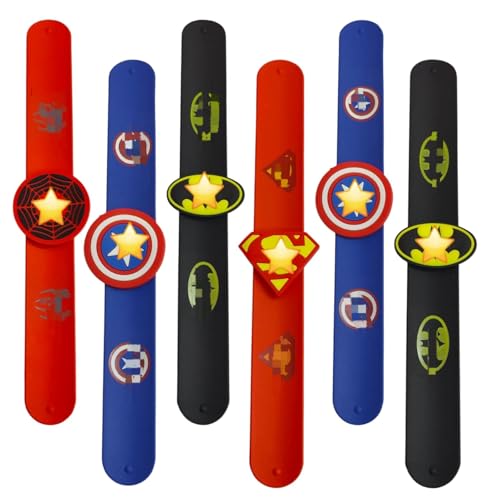 Image of TERA 13 Wrist Band, Silicone Wristbands for Kids, Slap Bracelets for Boys and Girls, Snap Bracelet Bands for Party Theme, Party Favor Gifts for Kids (Multicolour) (6 (Pcs))