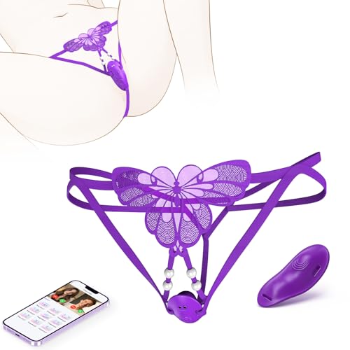 Wearable Vibrator Sex Toys Women Vibrating Panties APP Control Clitoral Stimulator with 9 Modes Waterproof Rechargeable Panty Vibrator Couples Sex Toys Discreet Vibrator Adult Toys for Her Pleasure