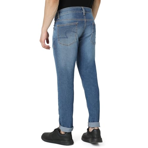 Image of Spykar Men's Skinny Fit Low-Rise Casual Jeans