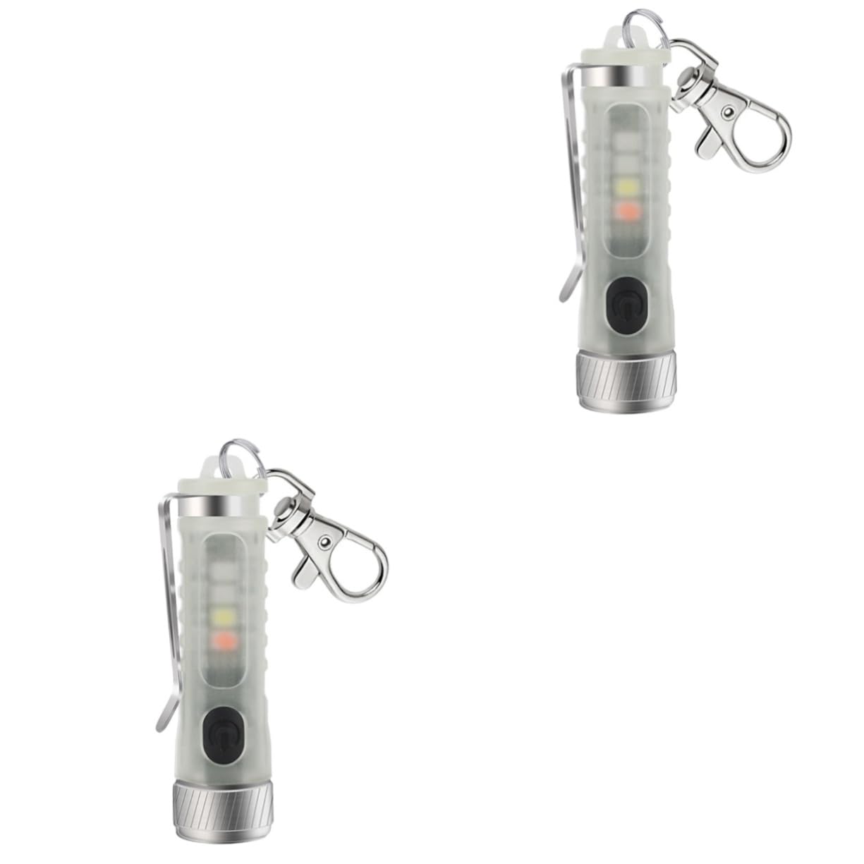 BESPORTBLE 2pezzi Torcia Led Portachiavi Ricaricabile Mini Lampada Tascabile Con Modalità Di Illuminazione Per Esterni e Emergenze