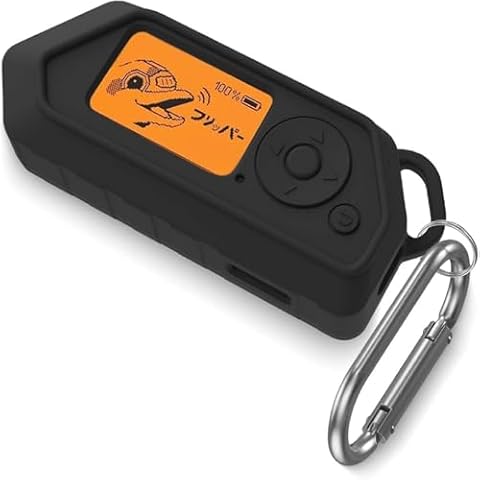 POZCIS for Flipper Zero Case Cover, Soft Silicone Protective Case Only Compatible with Flipper Zero Device with Carabiner Accessories Set(Black) Cover