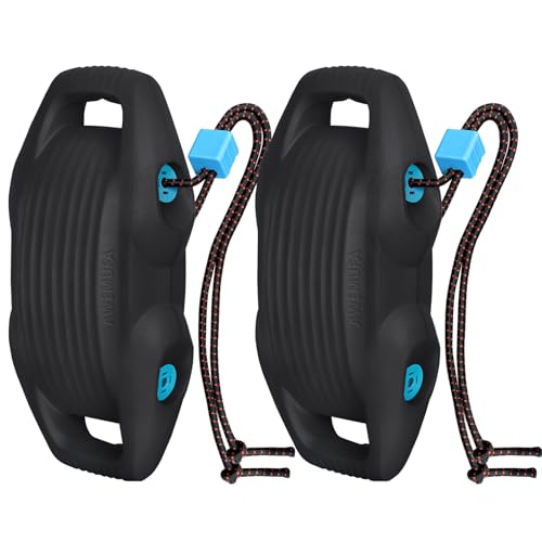 AWEMUFA EVA Boat Fenders 2 Pack, Large Boat Bumpers for Docking Black Boat Buoys Bumpers, Boat Bumpers for Docking Ideal for Pontoon Boat, Fishing Boat, PWC and Jet Ski